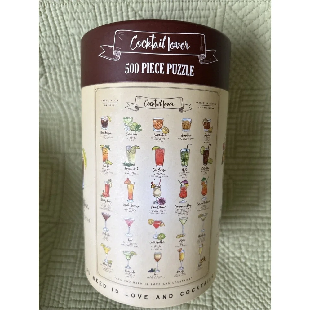 Cocktail Lovers Puzzle & Poster-500pc 19.7